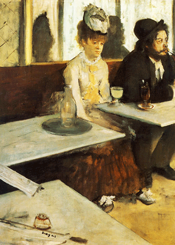 reproductie L’Absinthe van Edgar Degas